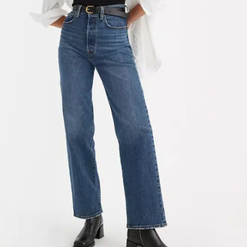 Levi Ribcage Straight Ankle Jeans Stretch